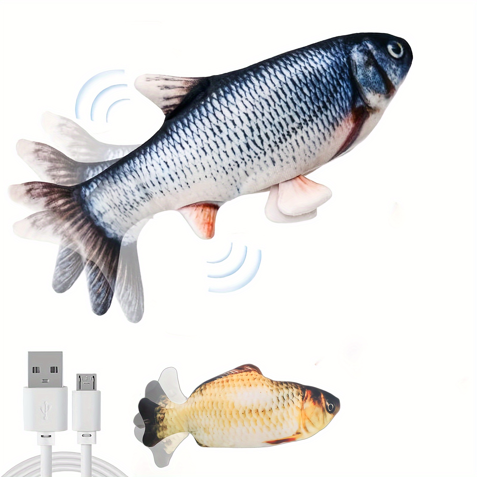 Electric Floppy Fish Toy Moving Cat Kicker Fish Toy - Temu