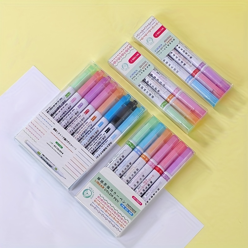 Quick drying Colorful Curve Highlighters Cute Pattern - Temu