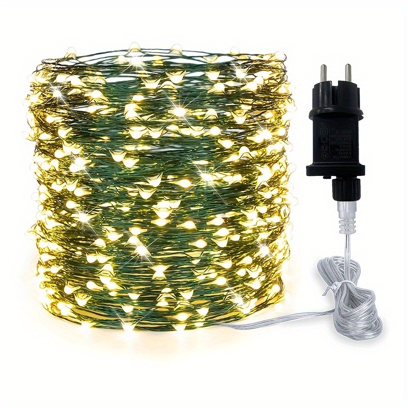 Guirlande Lumineuse Extérieur et Interieur, 100M 600 LEDGuirlande Lumineuse  Sapin avec Prise Modes Étanche Guirlande Noel Exterieur Décoration pour  Chambre, Sapin, Noël, Mariage, Jardin [Classe énergé 