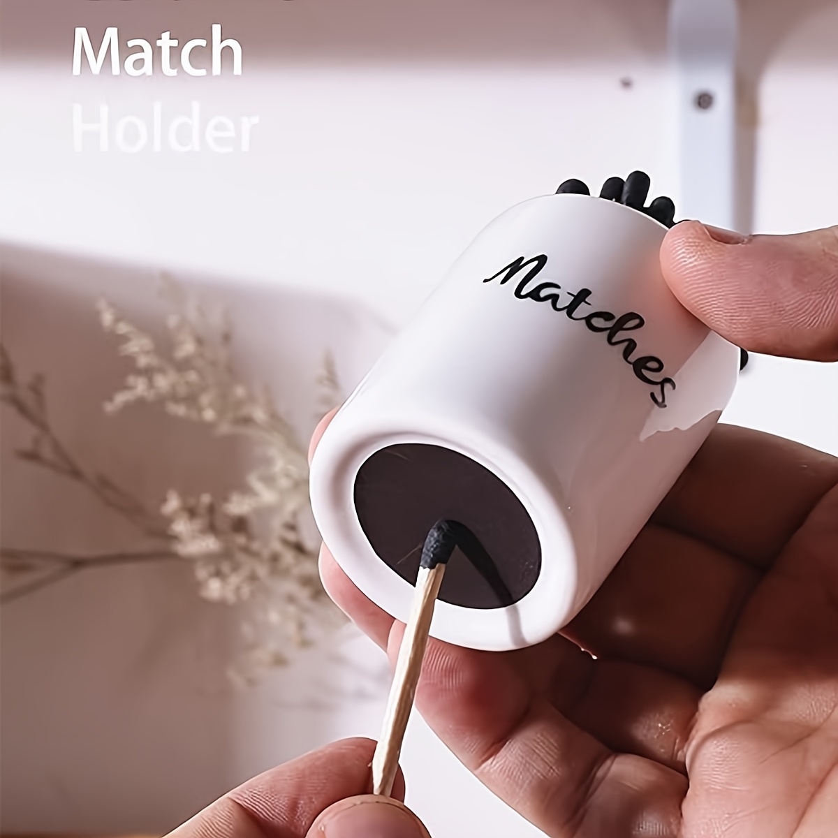 Camera Match Holder - Decorative Ceramic Match Holder & Matches