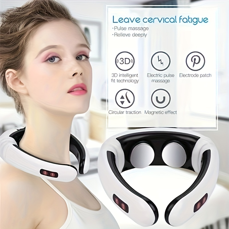 Neck Massager With Heat-congshin Intelligent Portable Neck Massager For  Pain Relieffor Office Home Outdoor Use - Temu