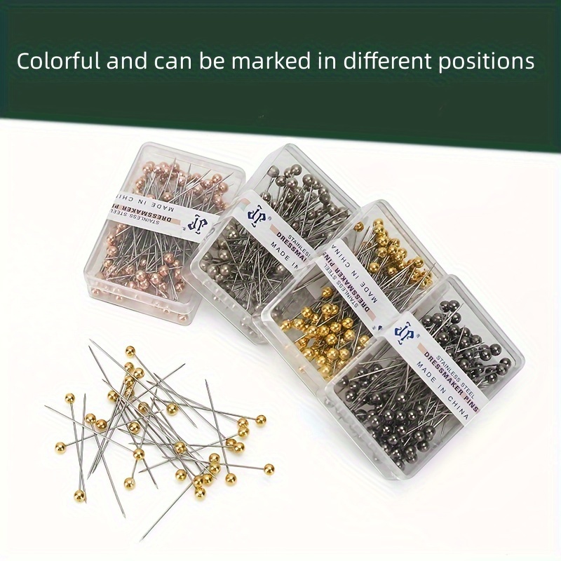 Monochrome Simple Pins Imitation Pearl Stainless Steel Silk - Temu