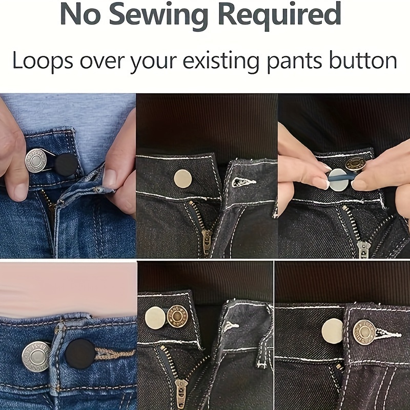 Belt Extender Pants Button Extender Denim Material High Quality