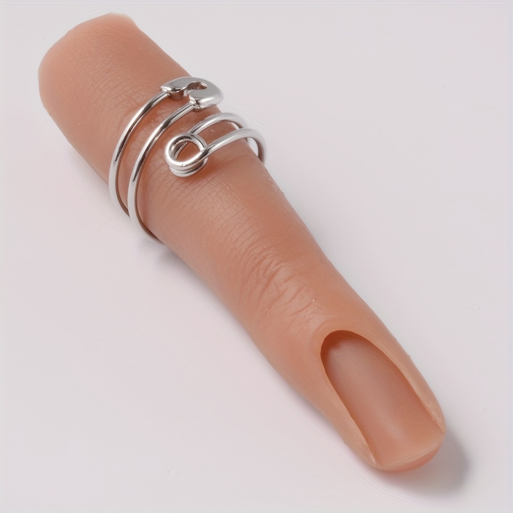 Stainless Steel Adjustable Pin-shaped Ring for Daily Outfits
