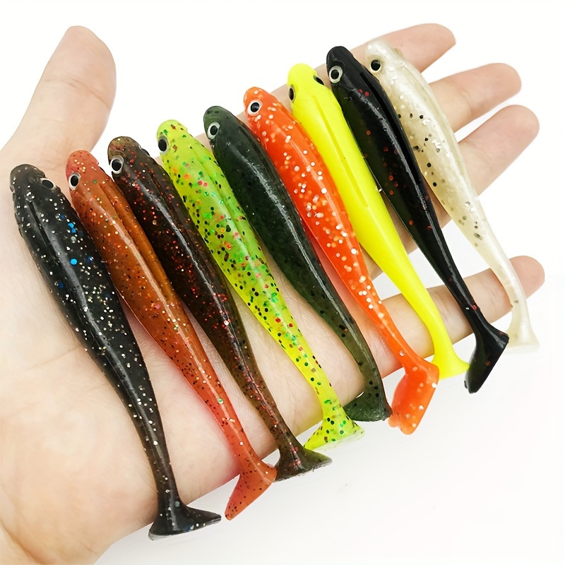100pcs Fake Earthworm Faux Plastic Soft Stretchy Rubber Fishing Lures for  Kids