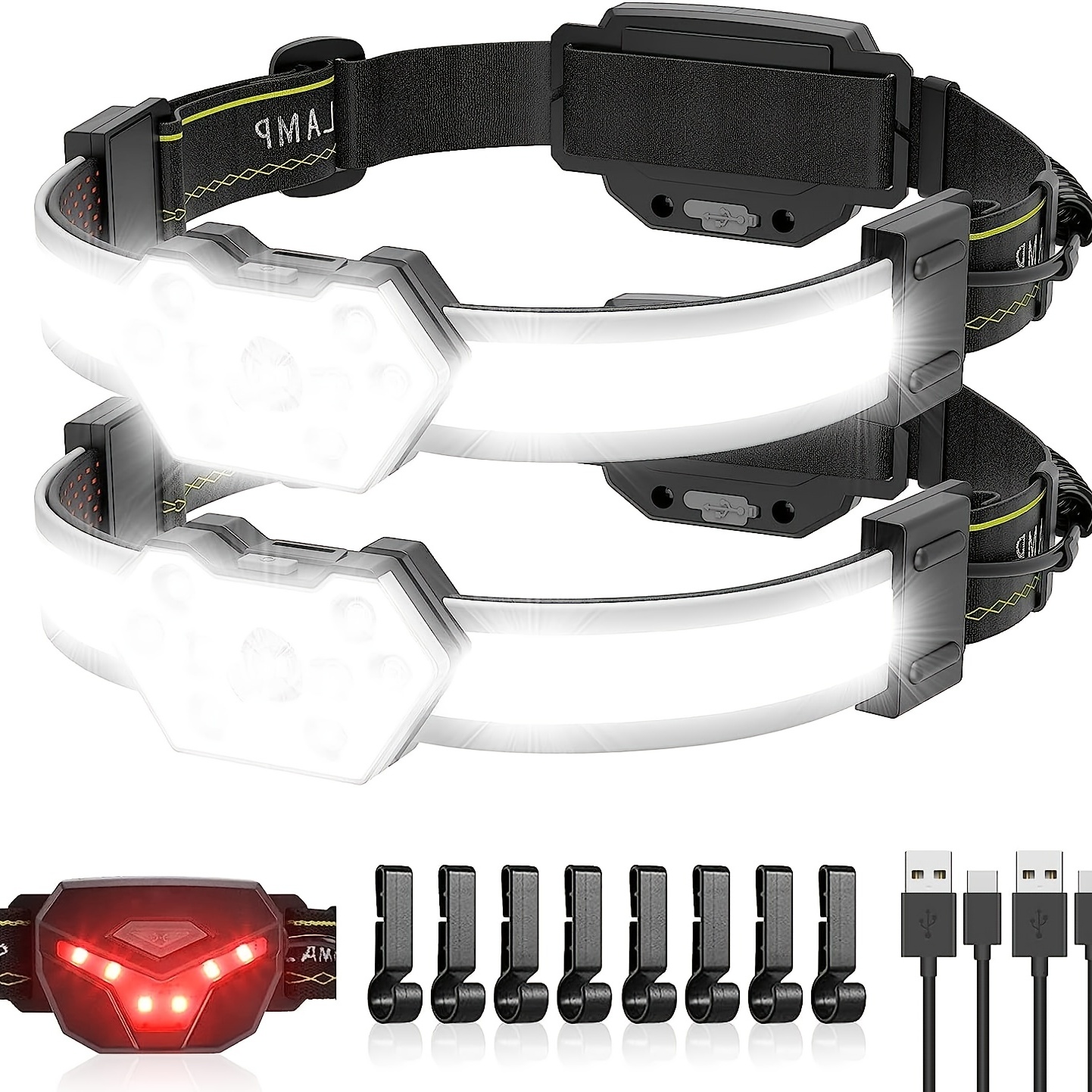 2 Paquetes Linterna Frontal Led 3 Modos, Ligera Ajustable, Luz Cabeza  Impermeable Ipx5 Acampar, Correr Senderismo, Compre , Ahorre