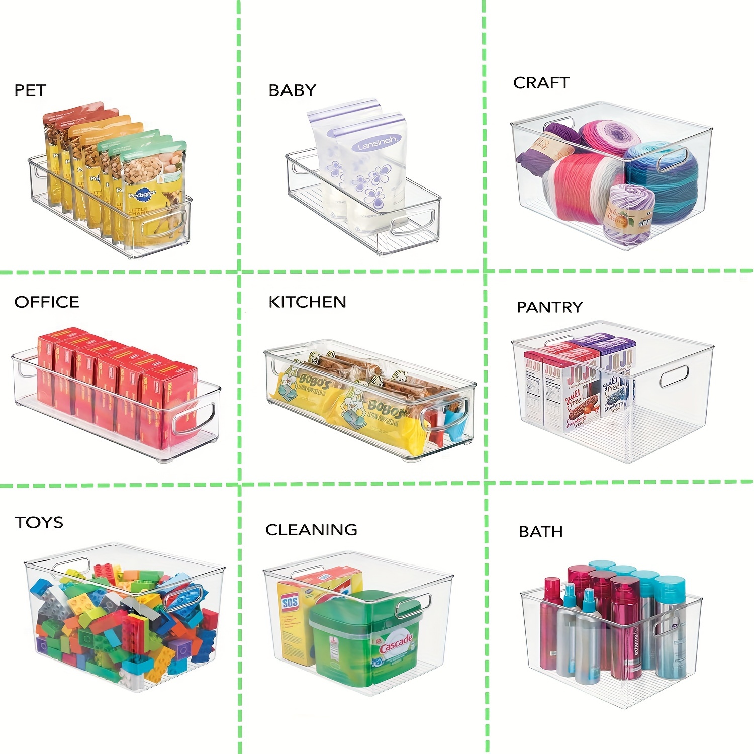 Clear Storage Organizer Clear Containers For Organizing With - Temu
