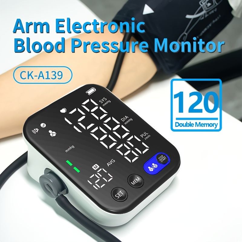 Automatic Arm Blood Pressure Monitor Led Full size Large - Temu