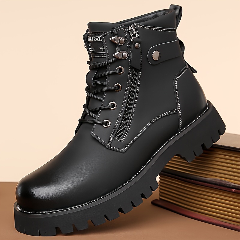 Botas Moto Moda Hombres, Prueba Viento Antideslizantes, Cordones Parte  Superior Cremalleras Laterales Exteriores, Otoño Invierno, Envío Gratuito  Nuevos Usuarios