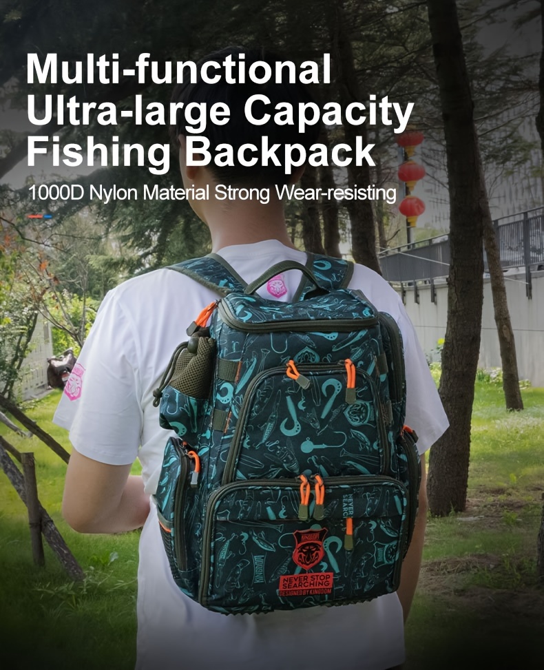 Kingdom Multifunctional Fishing Tackle Backpack Waterproof - Temu