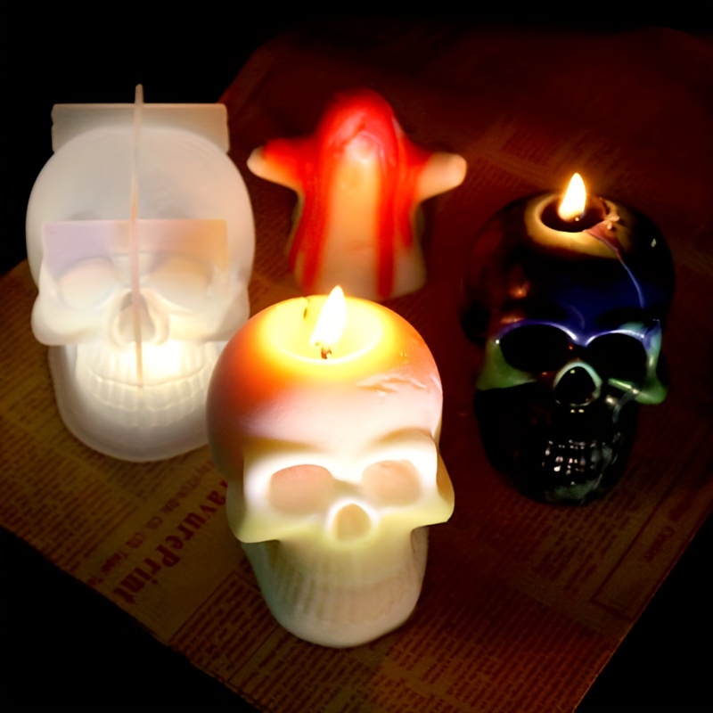 Reusable Silicone Skull Candle Resin Mold Easy Release Ice - Temu