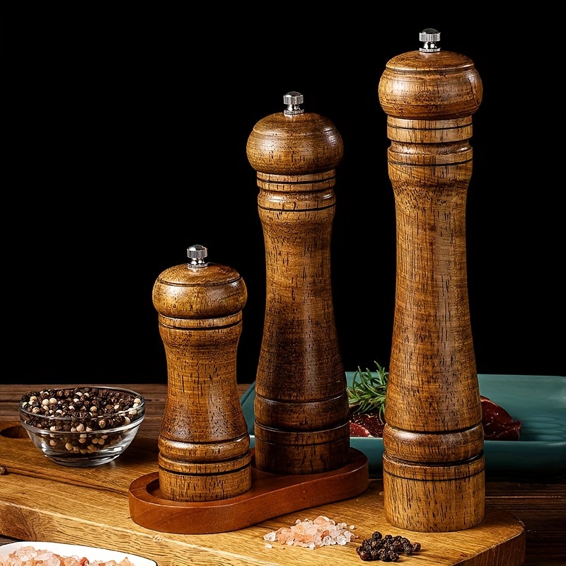 Wooden Pepper Mill Manual Salt Spice Grinder with Ceramic Core Pepper  Grinder