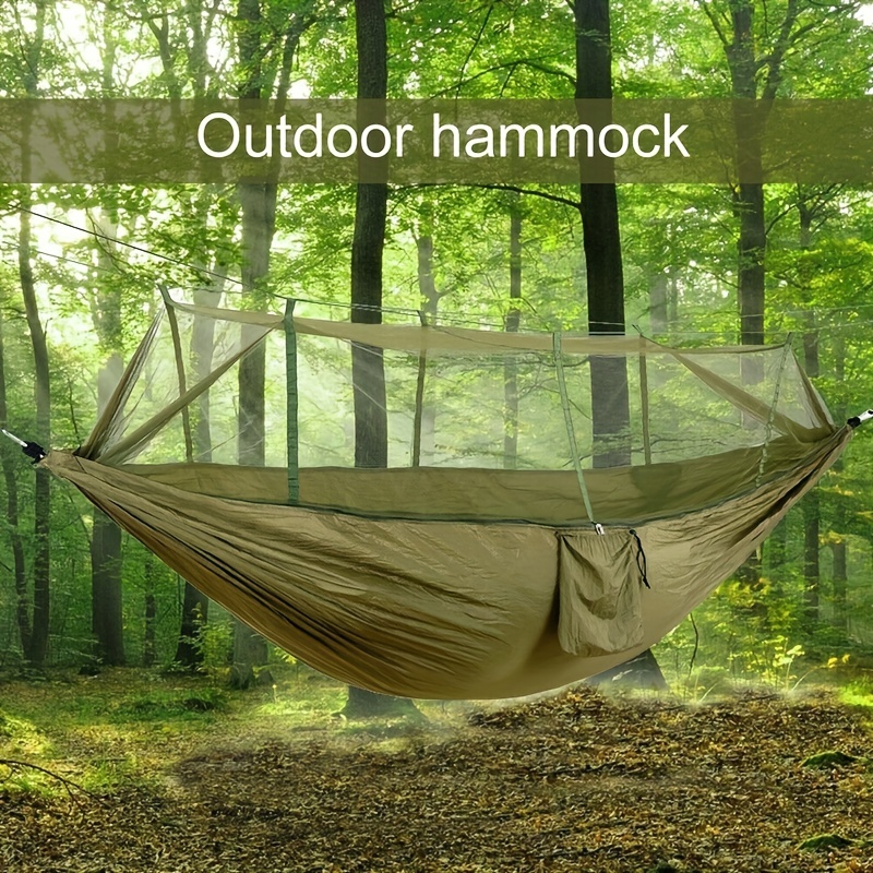 Tragbare Outdoor-camping-hängematte 1–2 Personen, Moskitonetz-hängebett,  Ultraleichte Touristische Schlafhängematte - Sport & Freizeit - Temu Germany