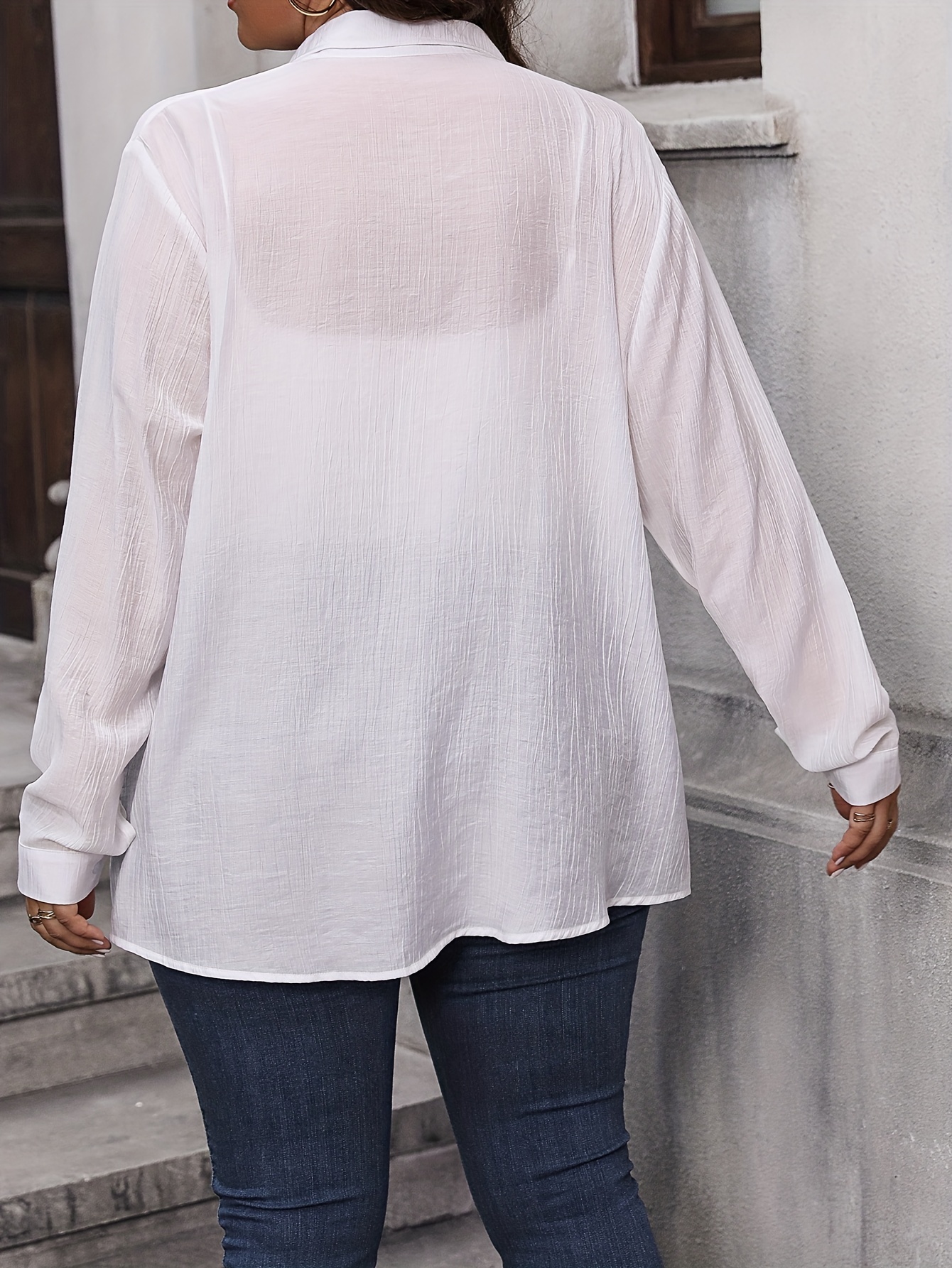 Sheer blouse plus size online