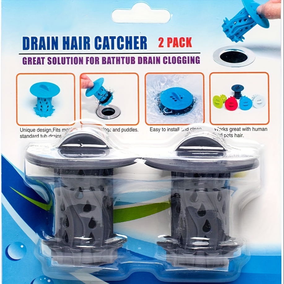 2/1 Pack TXM Drain Hair Catcher Bathtub/Sink Drain Hair Catcher,2 in 1 Bathtub  Drain Stopper Protector For Shower