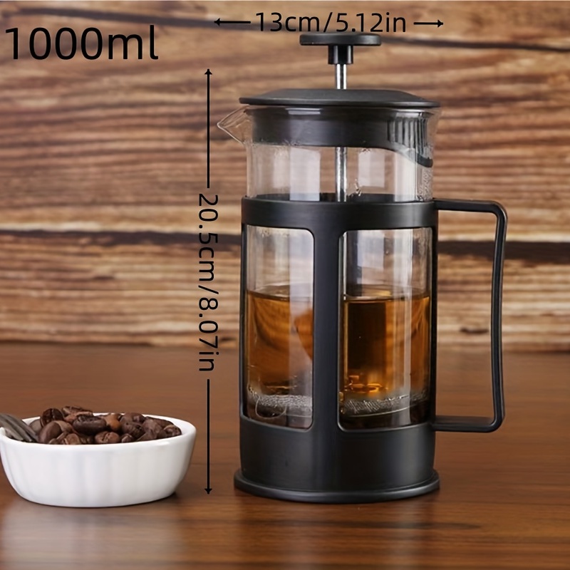 Borosilicate Glass French Press Coffee Maker / Cafetiere