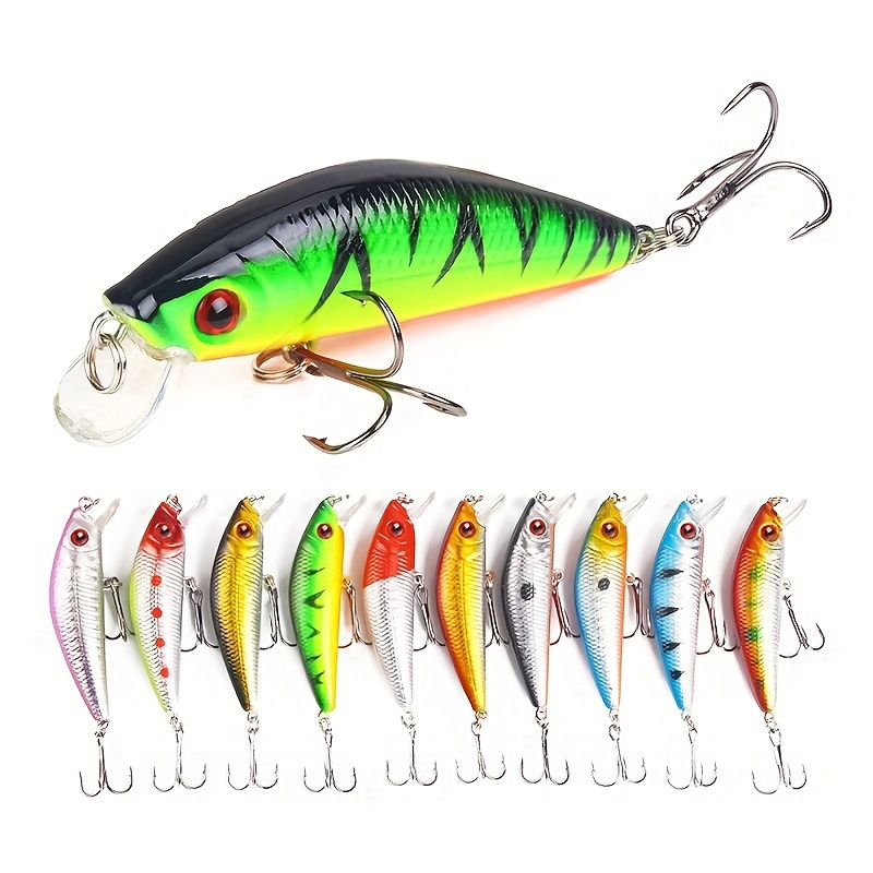 High Carbon Steel Treble Hook Minnow Wobbler Fishing Lure - Temu