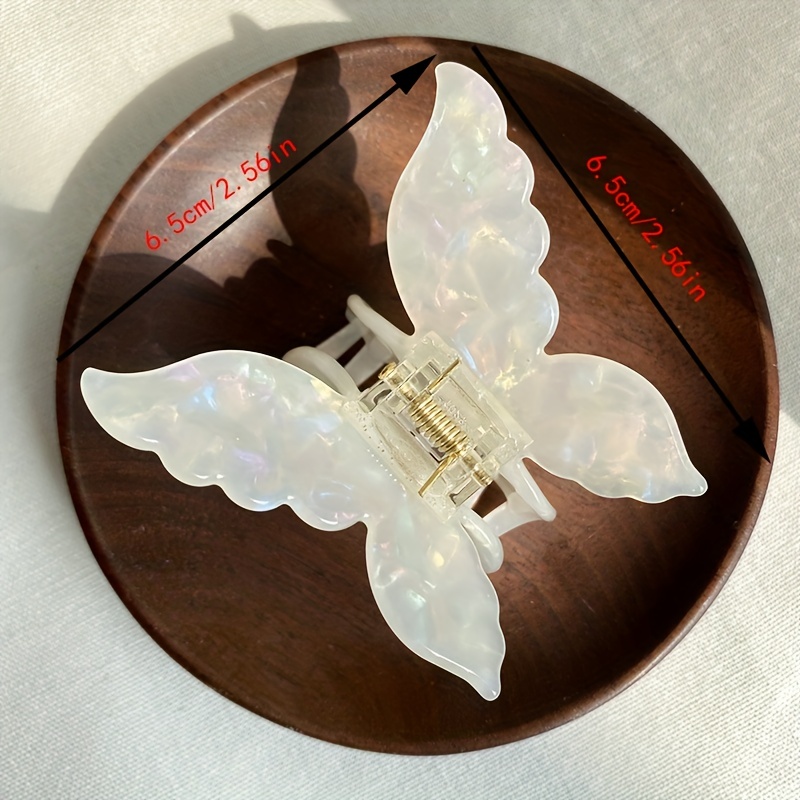Image of 1pc Elegant Acetate Claw Clip For Back-of-head Updo, Used For Half-up Hairstyles, Daily Accessory