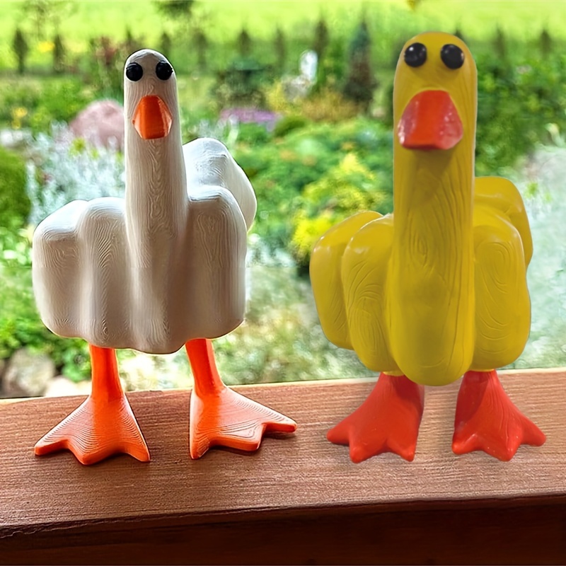 Creative Middle Finger Duck Ornaments, Vertical Middle Finger