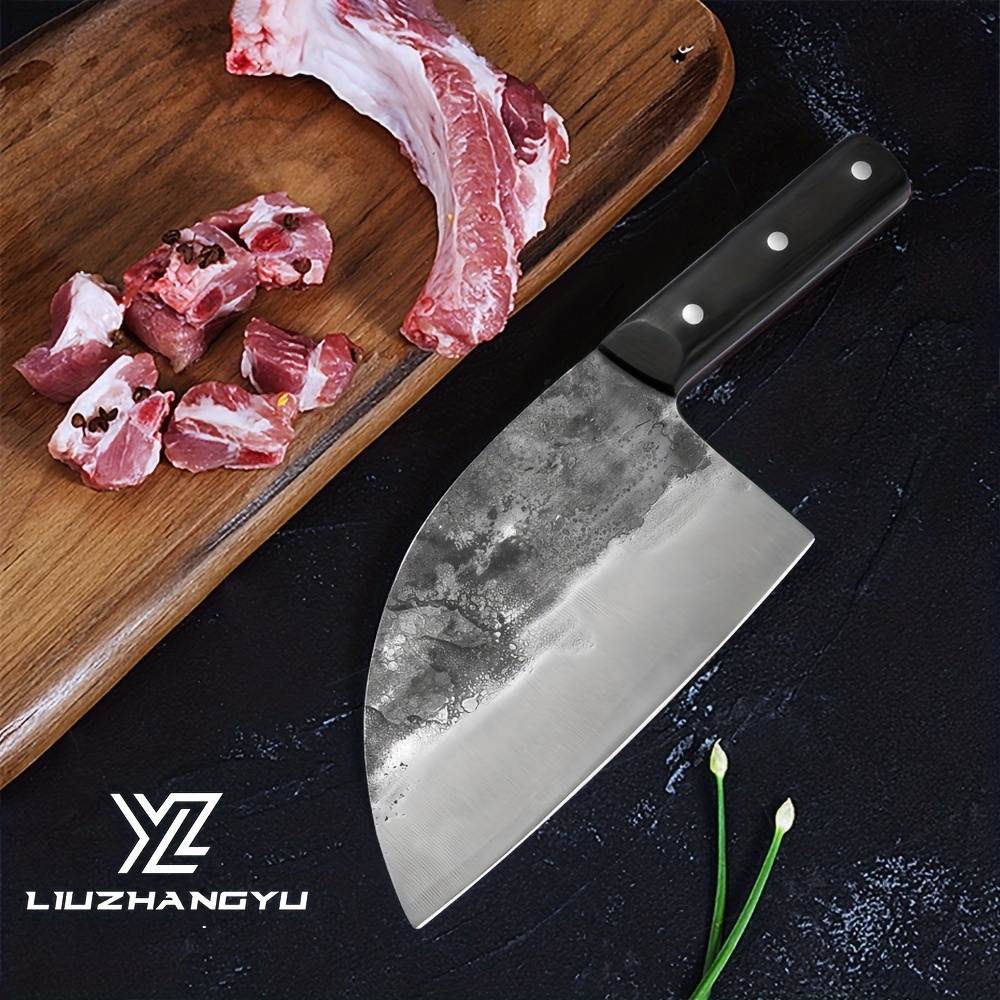 Chef's Kitchen Knives Chinese Cleaver High Carbon Steel BBQ Camping Butcher