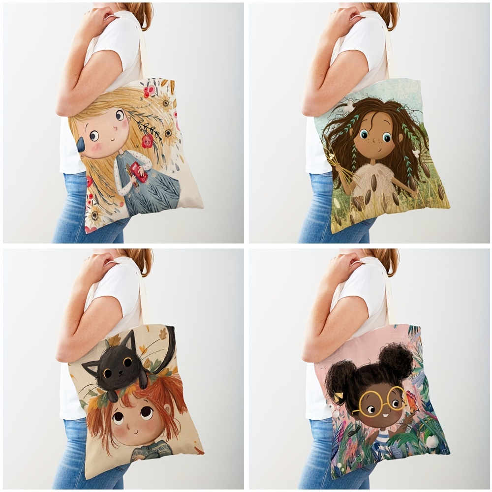 Fairy Tale World Lovely Tote Bag Cute Cartoon Shoulder Bag - Temu