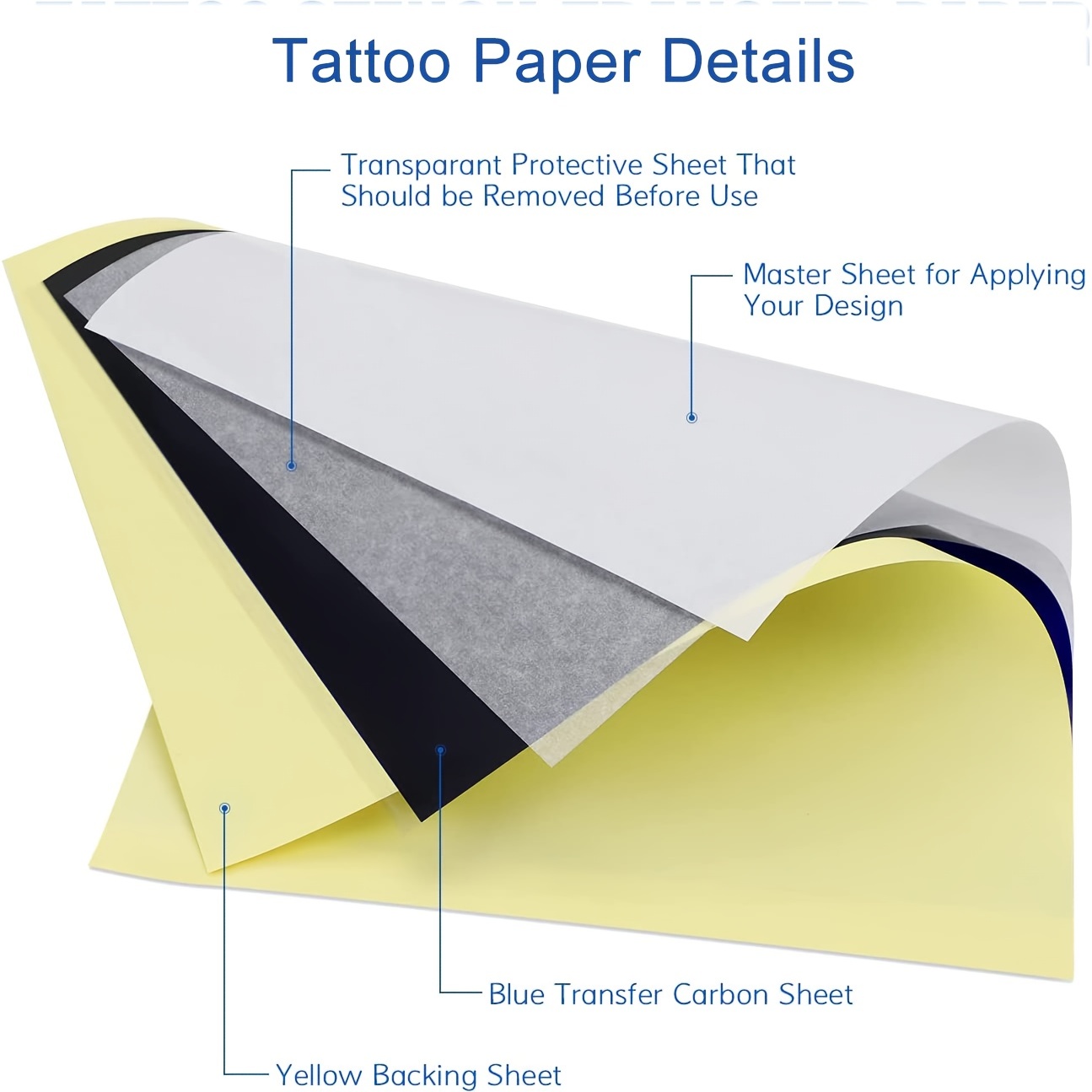 Tattoo Transfer Paper, Tattoo Stencil Paper For Tattooing, Unique Tattoo  Tracing Paper Suitable For Freehand Drawing And Thermal Copying, A4 Size -  Temu Romania