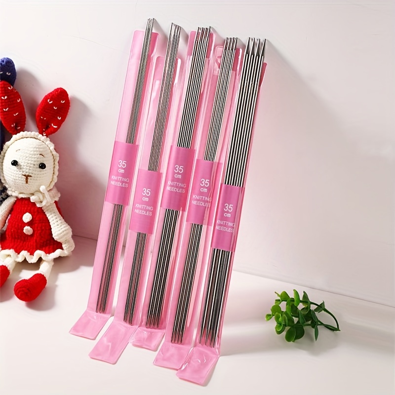 Stainless Steel Knitting Needles Double Pointed Straight Knitting