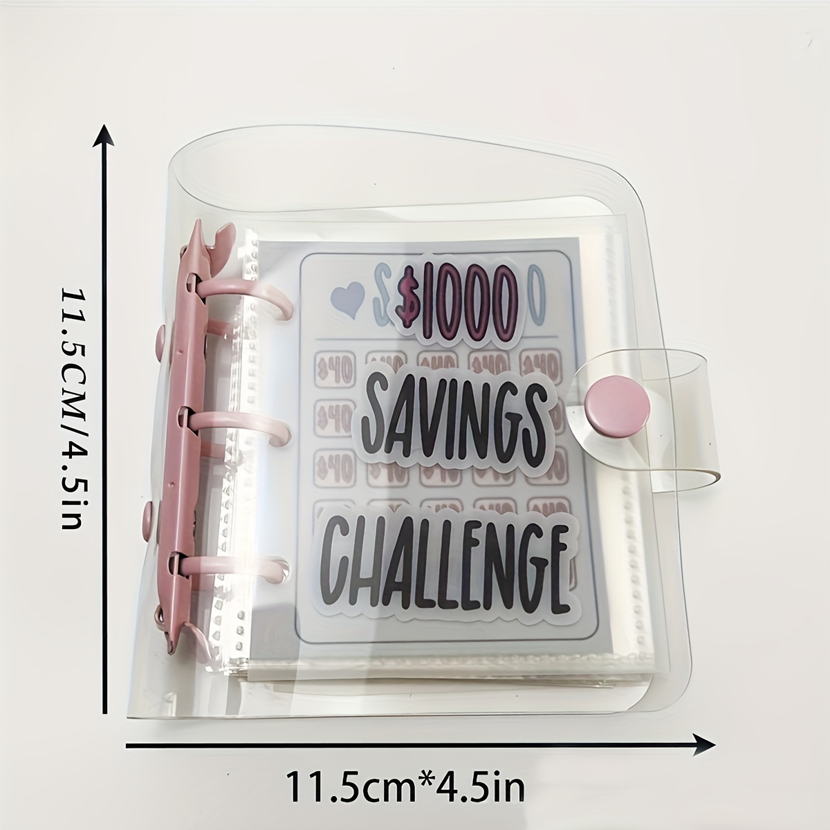 1pc 1000 Savings Challenge Binder Money Saving Binder Cash Savings Challenge  Book Envelope Envelope Savings Challenge Notebook Reusable Mini Budget Binder  Cash Envelope - Office & School Supplies - Temu