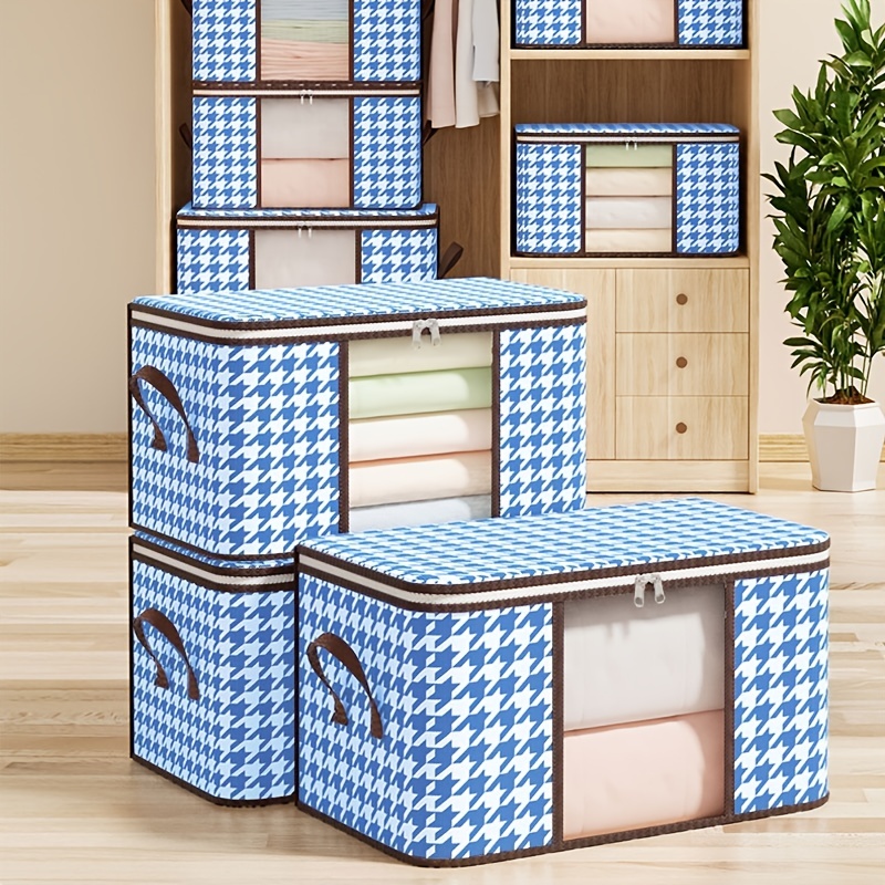 

Large Capacity Quilt Storage Bag, Portable Clothes Packing Cube, Foldable Wardrobe Closet Blanket Organizer