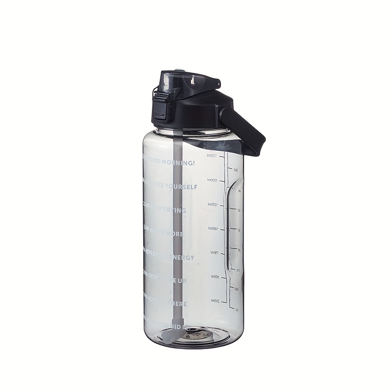 Leakproof Bpa free Water Bottle With Scale And Straw - Temu