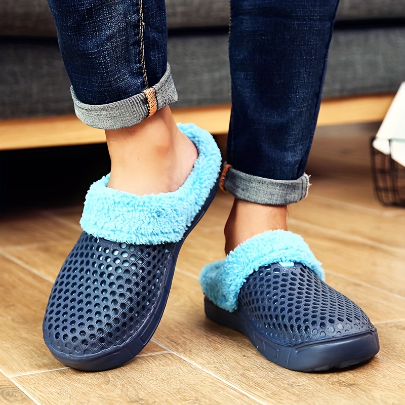 Cozy House Slippers Anti Skid Slip On Shoes Indoor For Men Fall Spring ...
