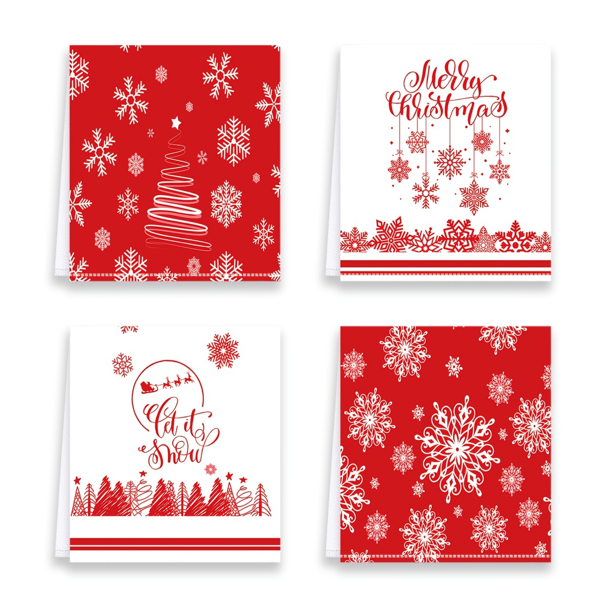 Hand Towels Christmas Theme Kitchen Towel Snowflake - Temu