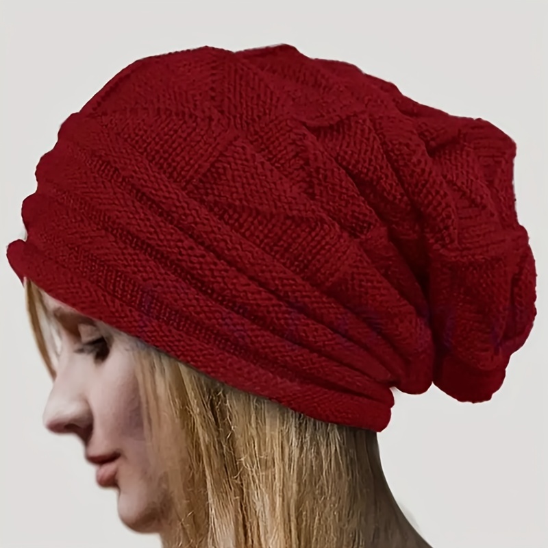 Trendy Warm Oversized Chunky Soft Oversized Cable Slouchy Beanie