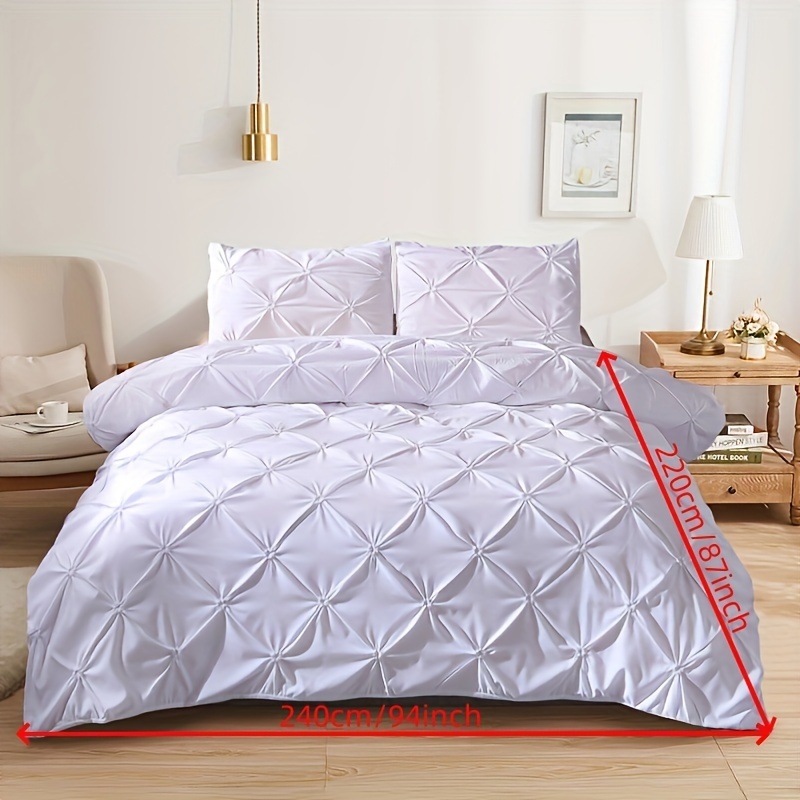 TEMU 3pcs Duvet Cover Set, 1pc Duvet Cover And 2pcs Pillowcases, Polyester Fabric 100% Polyester Fiber, Comfortable And Breathable, Soft And Skin-,