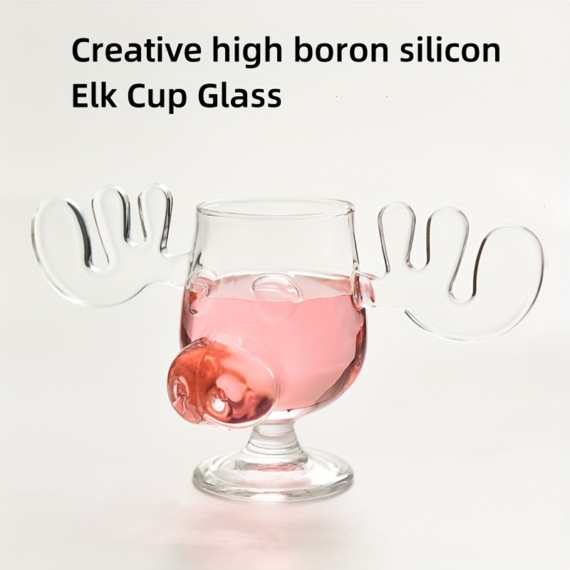 Cute Moose Cocktail Glass Clear Wine Glass - Temu