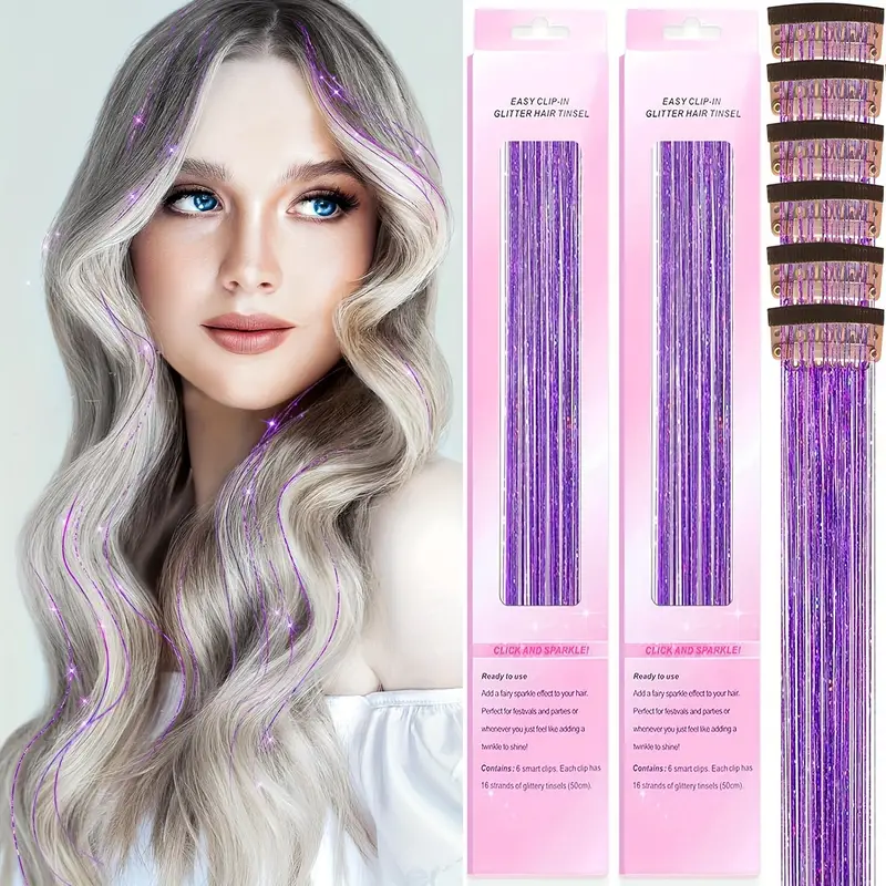 Hair Tinsel Heat Resistant Fairy Hair Tensile Sparkly - Temu