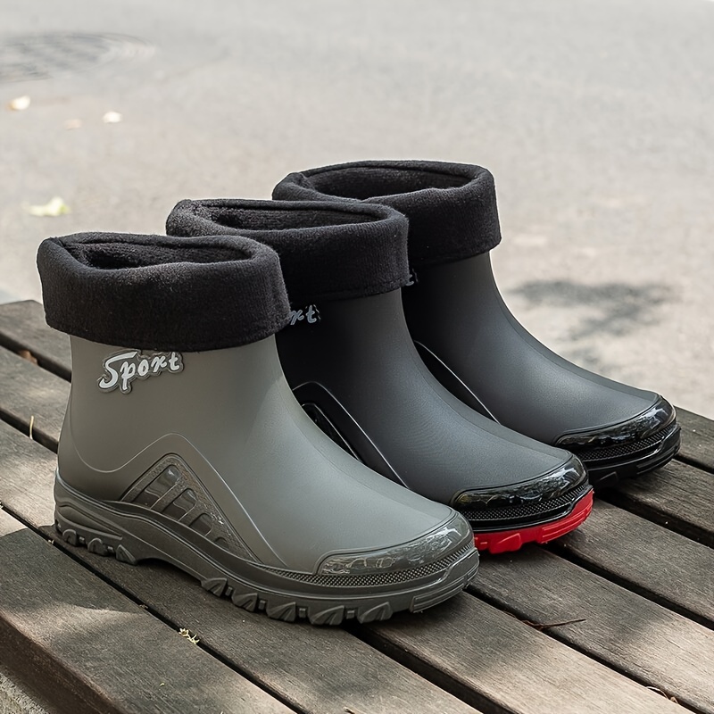 Mens Pvc Rain Boots Non Slip Wear Resistant Rain Shoes For Outdoor