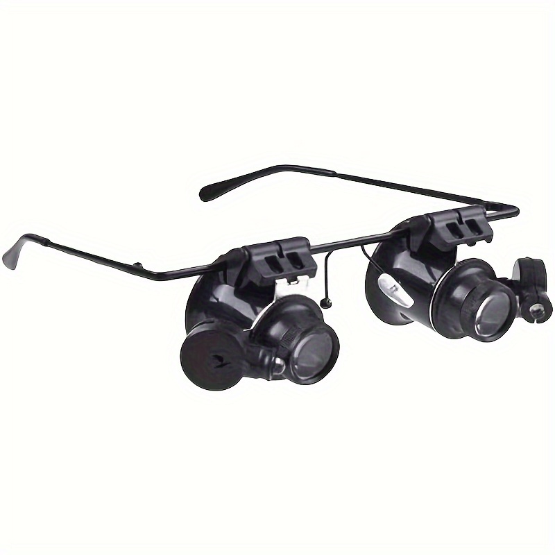 20x Head Mounted Magnifying Glasses Eyeglasses Magnifying Glasses  Binoculars With 2 Led Lights, Repair Magnifying Glasses, Jewelry Magnifying  Glasses For Close Work Repair, Identification, Jewelry, Painting, Engraving  - Arts, Crafts & Sewing - Temu