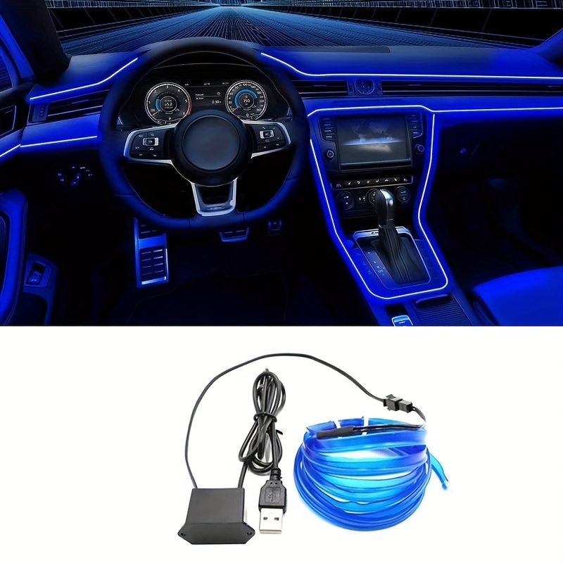 1set 43.31inch LED Strip Car Ambient USB Lights LED Interior Symphony  Atmosphere Lamp USB APP Control Remote 12V Driver's Seat Atmosphere Light