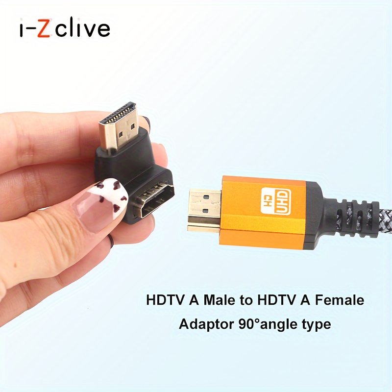Adaptateur HDMI Mâle vers Femelle, coudé 270°