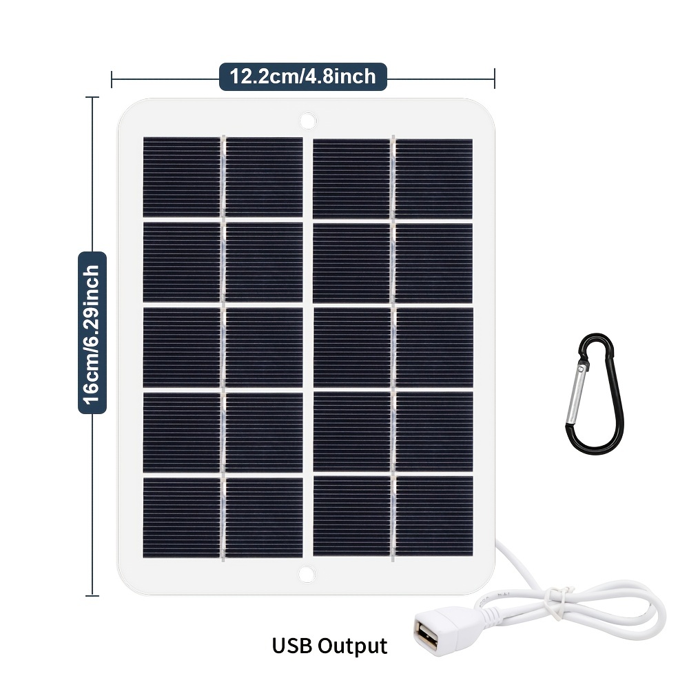 1pc Kit Panel Solar Plegable Usb Sunpower Paquete Banco - Temu Chile