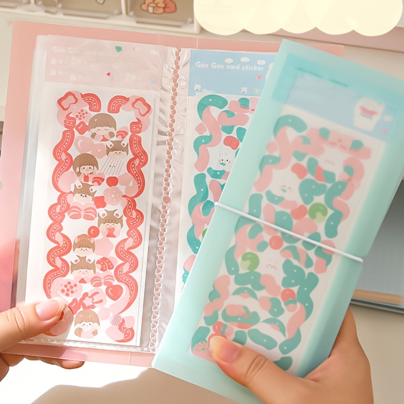 1pc Sticker Storage Book, Better Jonny Large Clear Storage Book For Planner  Scrapbook Stickers Organizer Binder 26 Page 2.87*7.99 Inch