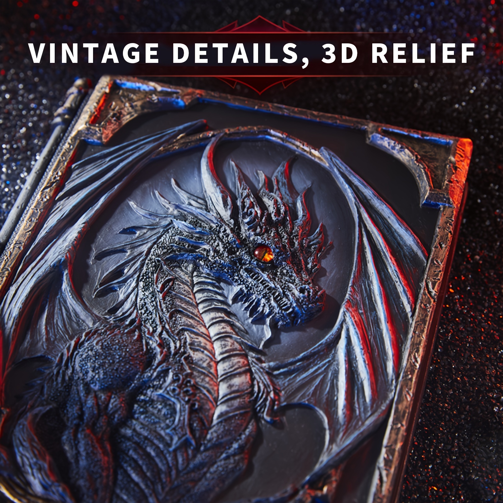 3D Dragon Scaled A5 Size Handmade Magic Resin Cover Notebook