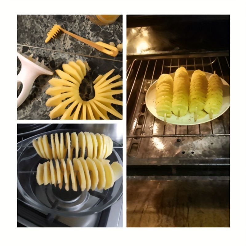 3 String Rotate Potato Slicer Twisted Potato Slice Cutter Spiral DIY Manual  Creative Kitchen Gadgets Vegetables Spiral Knife