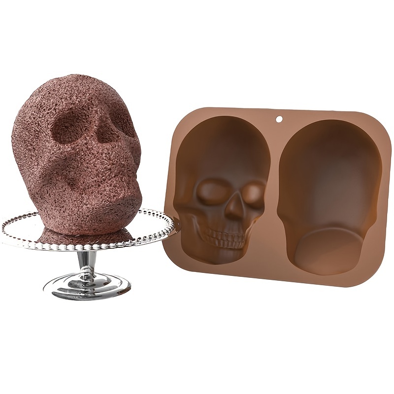 3d Silicone Mold Halloween Skull Fondant Mold Diy Pudding Temu