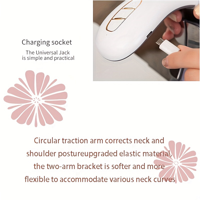 Cervical Spine Massager Neck Shoulder Neck Massage Machine Intelligent  Electric Neck And Shoulder Massager Heated White