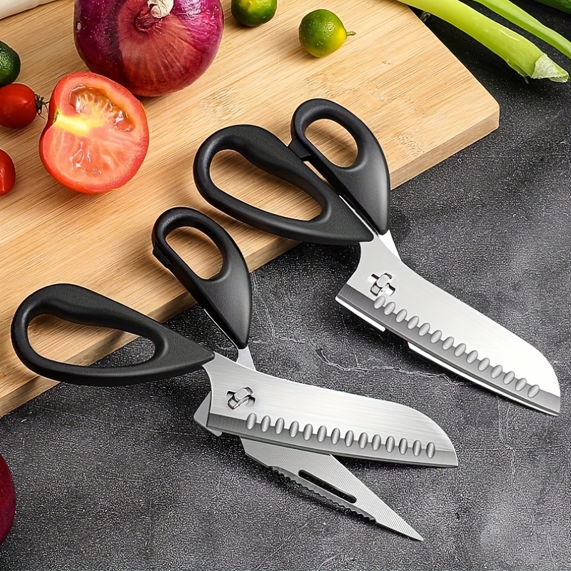 3 Scissors Strong Knives Kitchen Shears Stainless Steel 