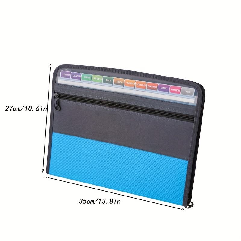 1pc Multi-layer Insert Pages Student Classification Document Organizer File  Bag