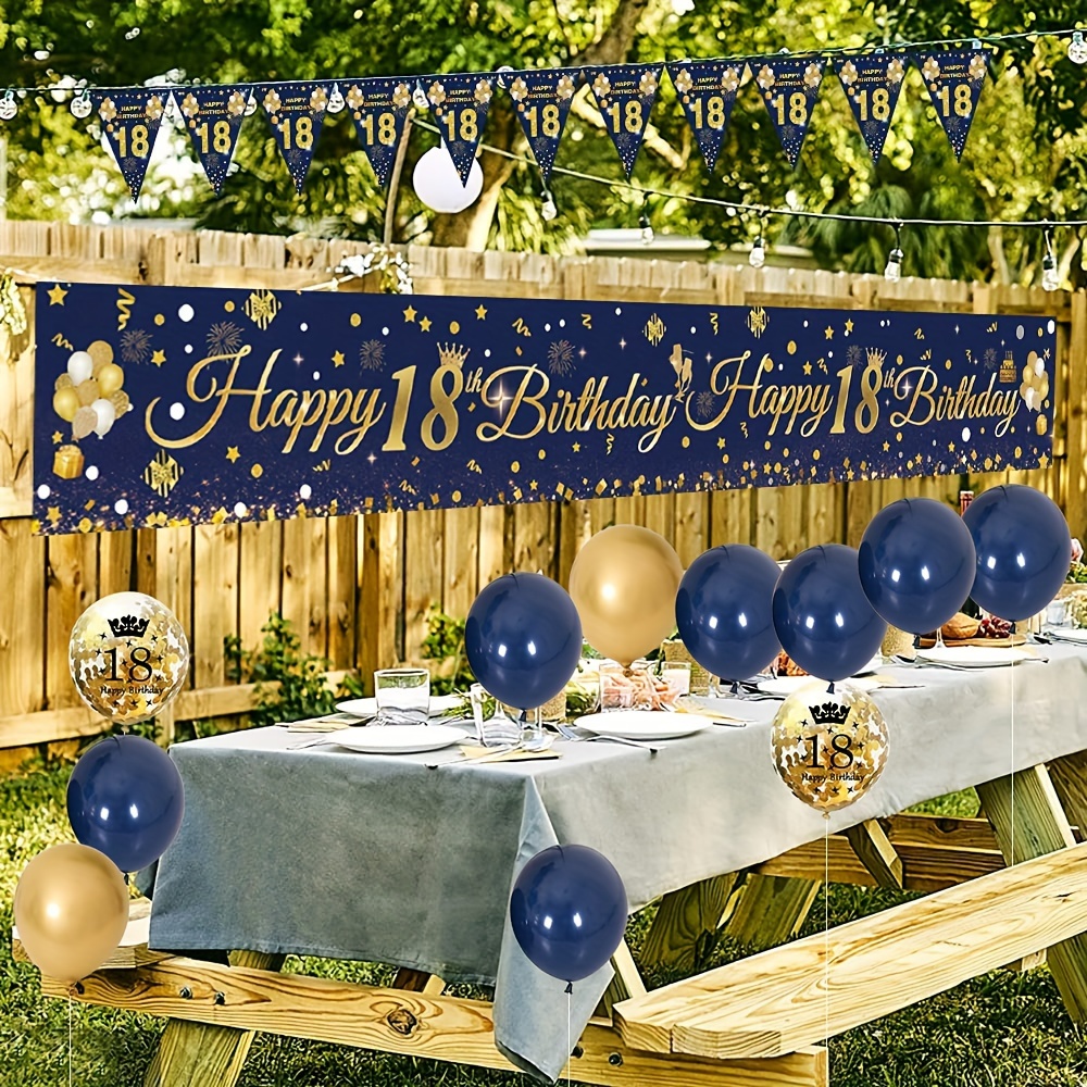 1 Pancarta Decorativa Para Fiesta De Cumpleaños Número 18 Para