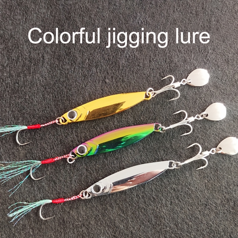 Lead Jigging Lure Spoon Triple Hook Assist Hook - Temu